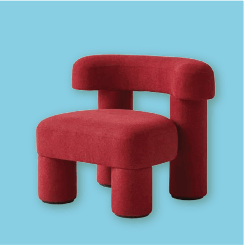 Silla de sala moderna color rojo creativa