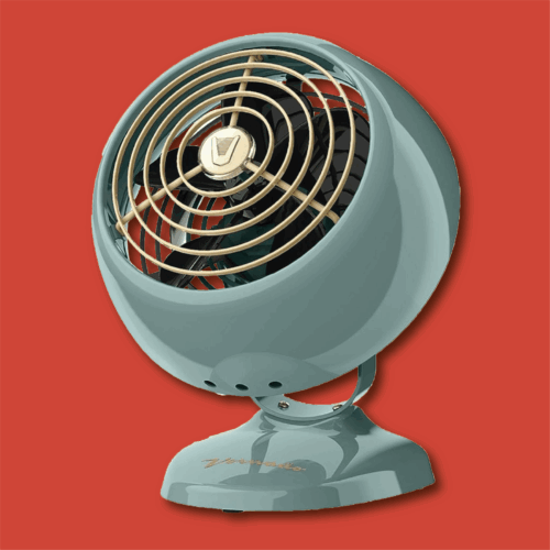 Ventilador portatil estilo retro color aqua