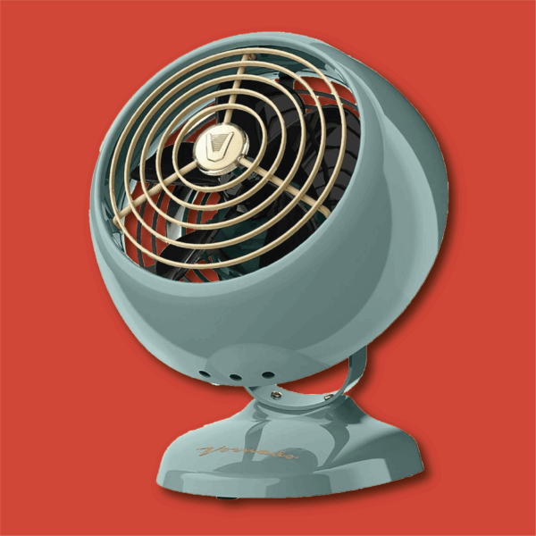Ventilador portatil estilo retro color aqua